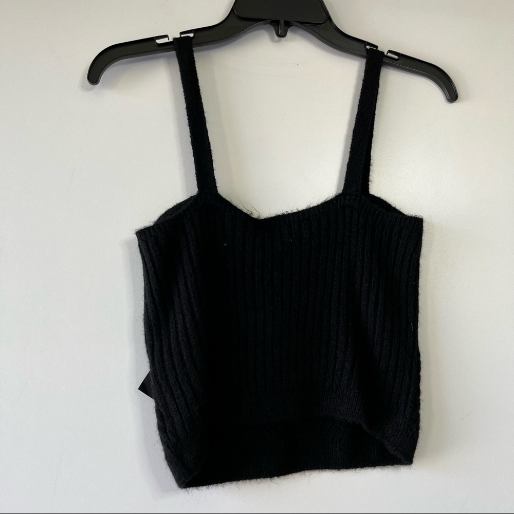 Vero Moda knit joleen black cropped tank top - Picture 3 of 4